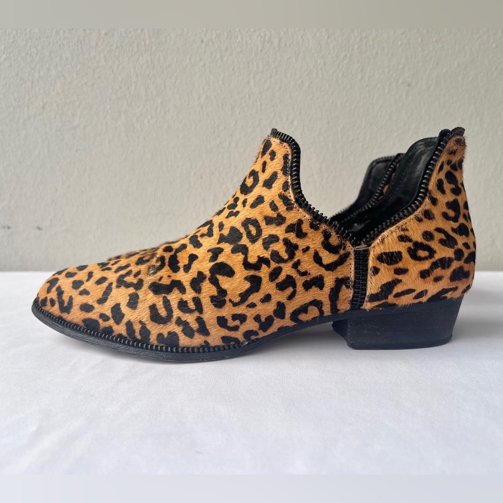 SENSO | Leather Leopard Ankle Booties